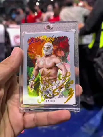 Carta de Místico firmada #mistico #luchalibre #tcg #arenamexico